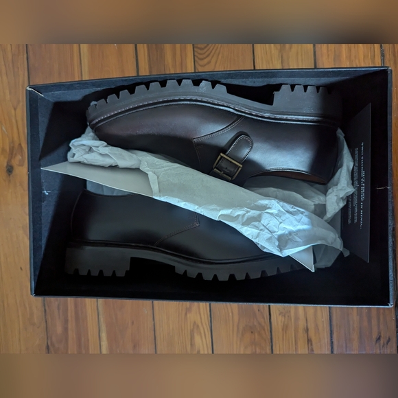 NEW J.Crew monk-strap dress shoes in leather - size 9.5 - Picture 3 of 12